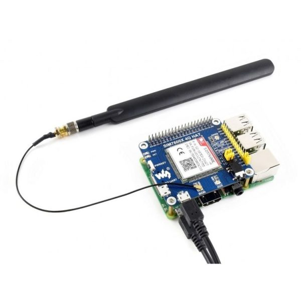 Waveshare 4G / 3G / 2G / GSM / GPRS / GNSS HAT for Raspberry Pi, LTE CAT4, for Southeast Asia, West Asia, Europe, Africa - Image 8