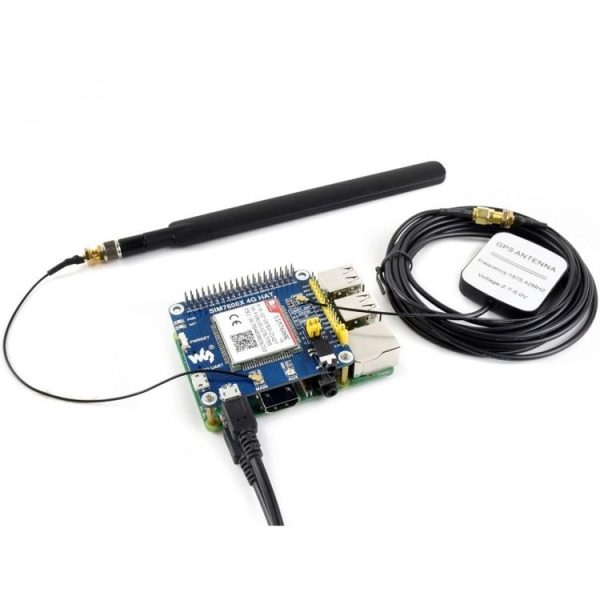 Waveshare 4G / 3G / 2G / GSM / GPRS / GNSS HAT for Raspberry Pi, LTE CAT4, for Southeast Asia, West Asia, Europe, Africa - Image 9