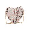 Heart Shape Small Bag Chain Strap Single Shoulder Bag Ladies Handbag Messenger Bag (Color: Black Size: OneSize) - Image 2