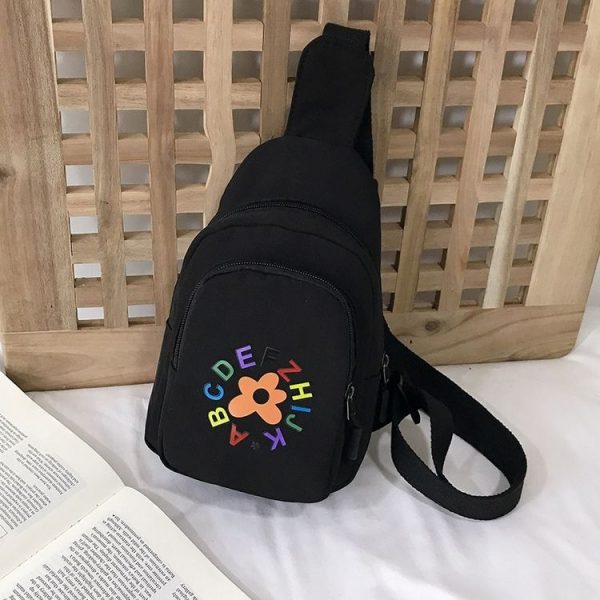 Fashion Oxford Cloth Single Shoulder Bag Chest Bag Messenger Bag (Color: Black Size: OneSize) - Image 3