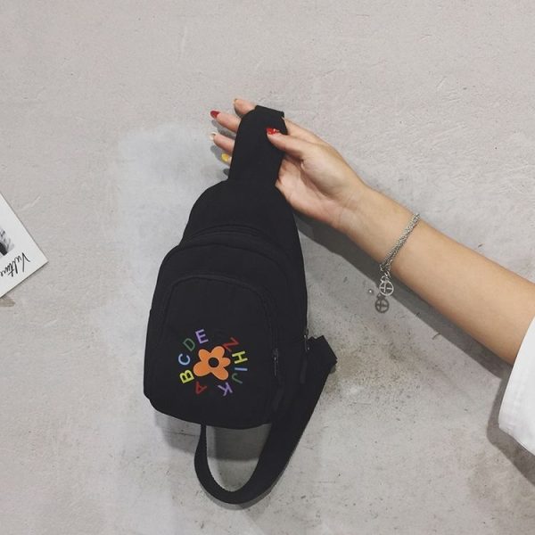 Fashion Oxford Cloth Single Shoulder Bag Chest Bag Messenger Bag (Color: Black Size: OneSize) - Image 4