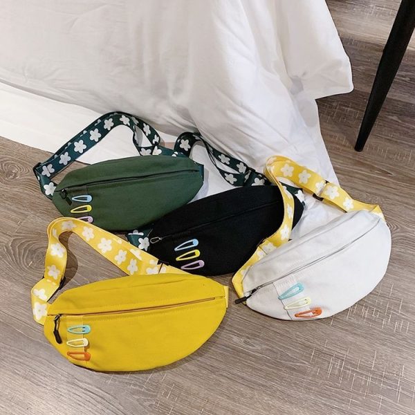 Fashion Canvas Single Shoulder Bag Waist Chest Bag Messenger Bag (Color: Green Size: OneSize) - Image 9