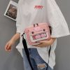 Canvas Single Shoulder Bag Ladies Handbag (Color: Pink 1 Size: OneSize) - Image 7