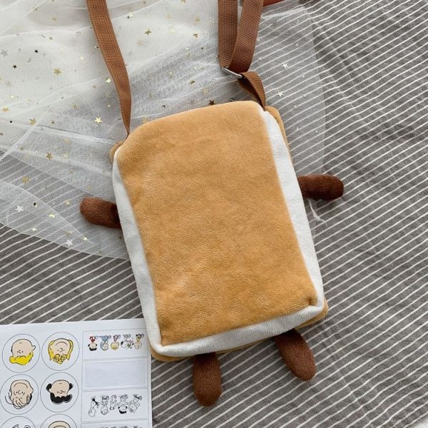 Plush Square Single Shoulder Bag Handbag Messenger Bag (Color: Brown Size: OneSize) - Image 4