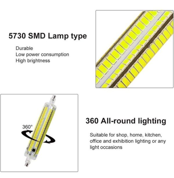 12W R7S 5730 SMD 164 LEDs LED Corn Light (Cool White) - Image 6