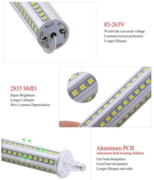 R7s SMD 2835 189mm 144 LEDs Corn Light, AC 85-265V (Warm White) - Image 6