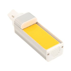 G24 7W COB Dimming Warm White Light Horizontal Plug Light, AC 85-265V