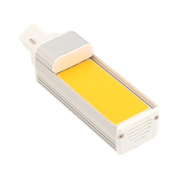 G24 7W COB Dimming Warm White Light Horizontal Plug Light, AC 85-265V