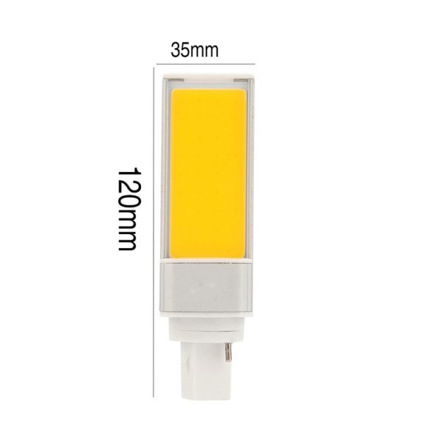 G24 7W COB Dimming Warm White Light Horizontal Plug Light, AC 85-265V - Image 4