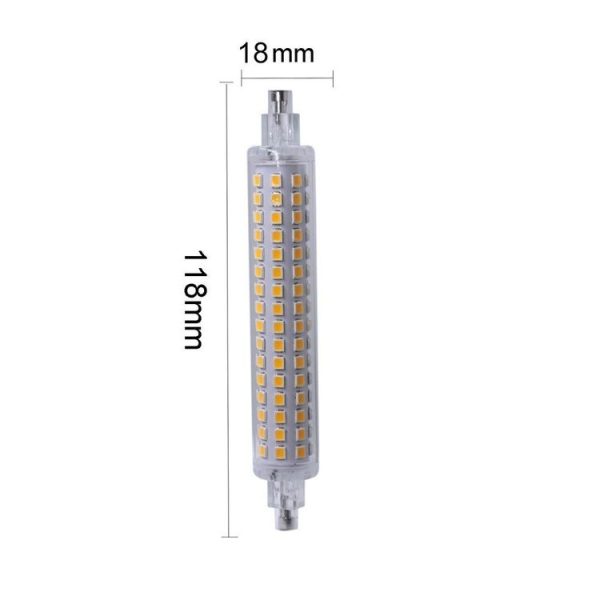 R7s SMD 2835 118mm 128 LEDs Ceramic Lamp (Color: Warm White Size: 110V) - Image 4