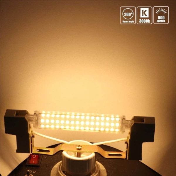R7s SMD 2835 118mm 128 LEDs Ceramic Lamp (Color: Warm White Size: 110V) - Image 5