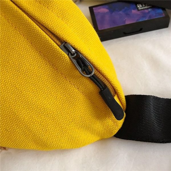 Canvas Single Shoulder Bag Bag Chest Bag Messenger Bag (Color: White Size: OneSize) - Image 11