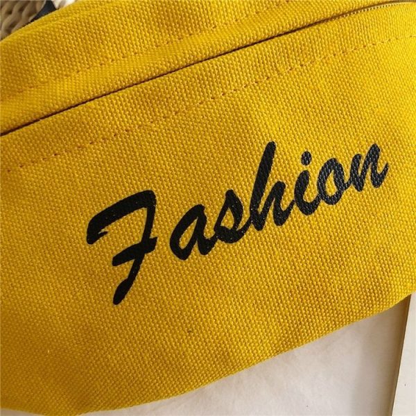 Canvas Single Shoulder Bag Bag Chest Bag Messenger Bag (Color: White Size: OneSize) - Image 13
