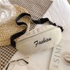 Canvas Single Shoulder Bag Bag Chest Bag Messenger Bag (Color: White Size: OneSize) - Image 3
