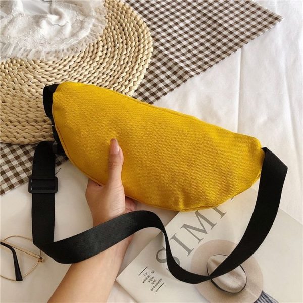 Canvas Single Shoulder Bag Bag Chest Bag Messenger Bag (Color: White Size: OneSize) - Image 7