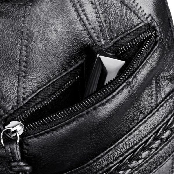 Fashion Travel PU Single Shoulder Crossbody Bag Handbag Bags (Black) - Image 10