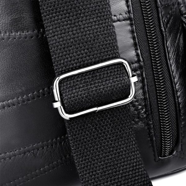Fashion Travel PU Single Shoulder Crossbody Bag Handbag Bags (Black) - Image 13
