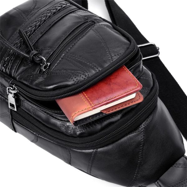 Fashion Travel PU Single Shoulder Crossbody Bag Handbag Bags (Black) - Image 18