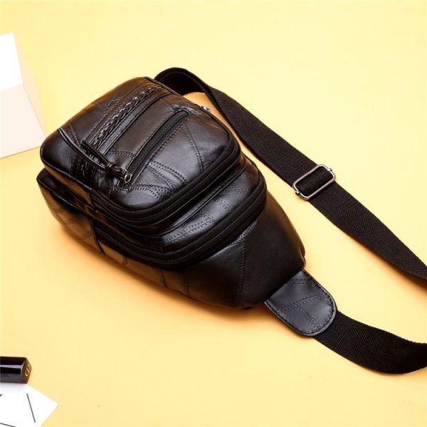 Fashion Travel PU Single Shoulder Crossbody Bag Handbag Bags (Black) - Image 5