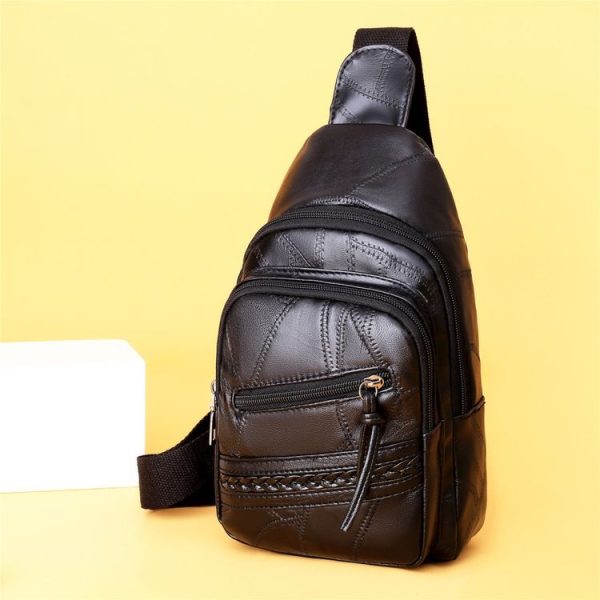 Fashion Travel PU Single Shoulder Crossbody Bag Handbag Bags (Black) - Image 6