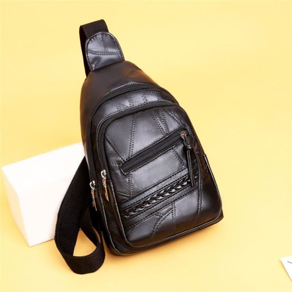 Fashion Travel PU Single Shoulder Crossbody Bag Handbag Bags (Black) - Image 7