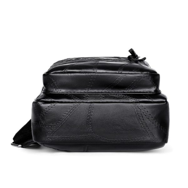 Fashion Travel PU Single Shoulder Crossbody Bag Handbag Bags (Black) - Image 8