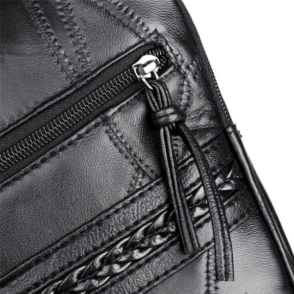Fashion Travel PU Single Shoulder Crossbody Bag Handbag Bags (Black) - Image 9