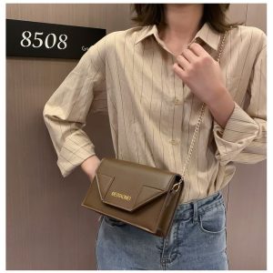 PU Leather Single Shoulder Bag Ladies Handbag (Color: Deep Brown Size: OneSize)