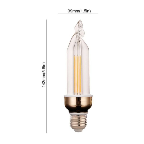E27 4W 300-400LM LED Candle Light Bulb Tail Light Energy Saving Lighting (Warm White) - Image 5