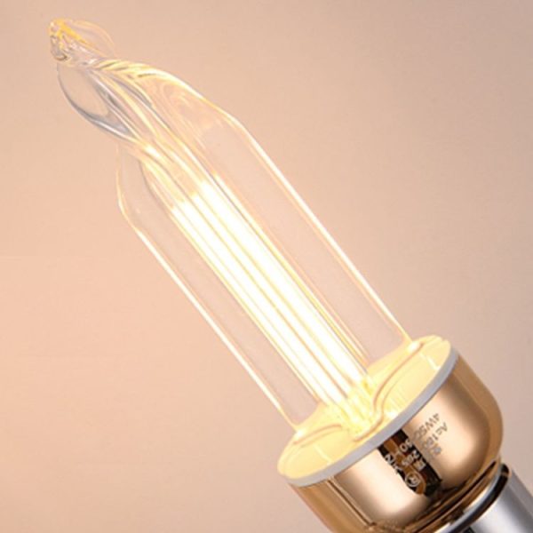E27 4W 300-400LM LED Candle Light Bulb Tail Light Energy Saving Lighting (Warm White) - Image 6