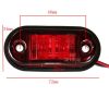 10-30V Oval Clearing Truck Trailer Side Marker Light (Red) - Image 3