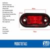 10-30V Oval Clearing Truck Trailer Side Marker Light (Red) - Image 7