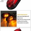 10-30V Oval Clearing Truck Trailer Side Marker Light (Red) - Image 8