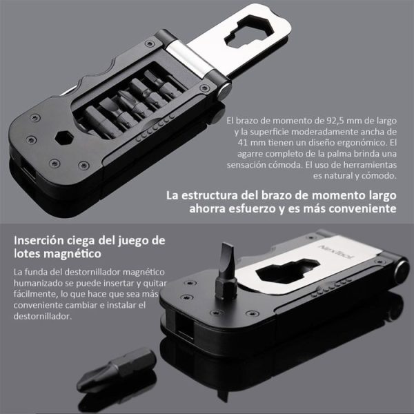 NexTool Multi-functional Bicycle Tool Mini Pocket Bike Toolbox Outdoor Wrench Repair Tool Magnetic Sleeve - Image 5