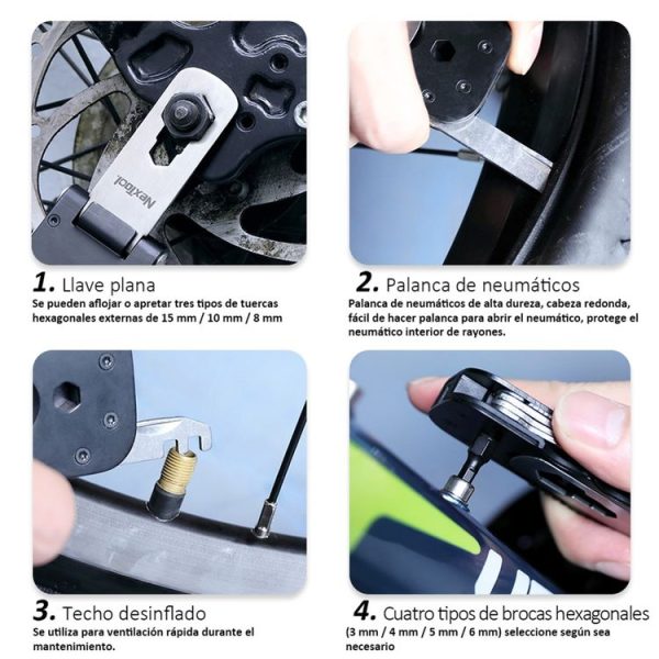NexTool Multi-functional Bicycle Tool Mini Pocket Bike Toolbox Outdoor Wrench Repair Tool Magnetic Sleeve - Image 8