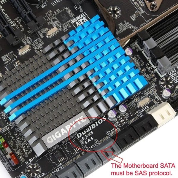 Professional SFF-8482 SAS to SATA 180 Degrees Angle Adapter for Motherboard - Image 5
