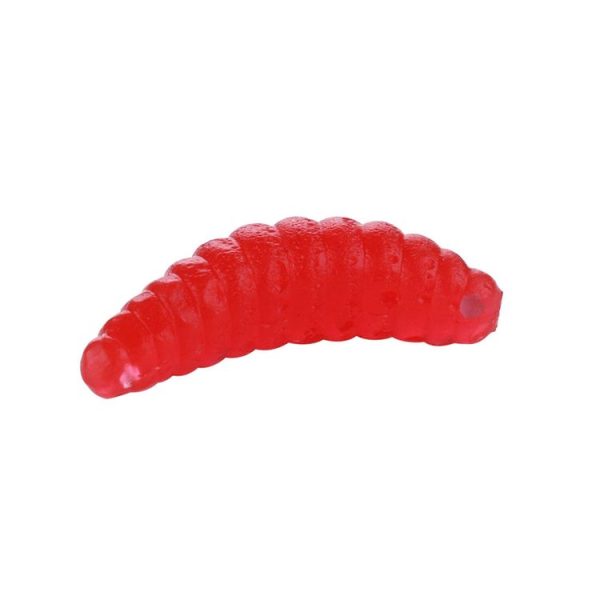 HENGJIA SO106 50 PCS 20mm Simulation Bread Bait Worms Crescent Soft Bait Horseback Fish Worm Bait Fishing Gear (Red) - Image 2