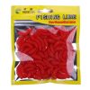 HENGJIA SO106 50 PCS 20mm Simulation Bread Bait Worms Crescent Soft Bait Horseback Fish Worm Bait Fishing Gear (Red) - Image 6