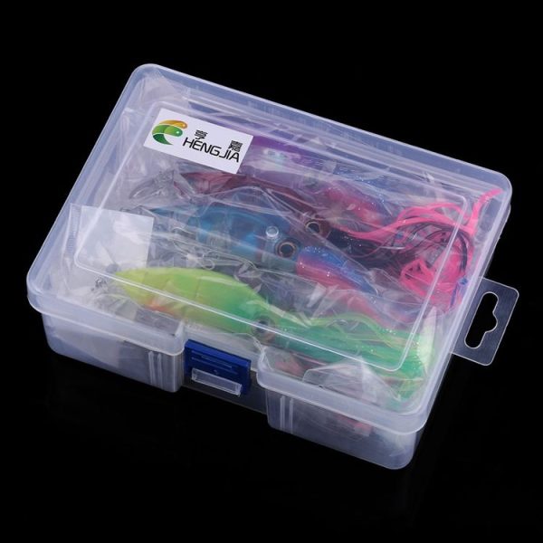 HENGJIA JIZ002 10cm / 16.6g 8 PCS Big Octopus Squid Shaped Hard Baits Long Shot Fishing Lures Tackle Baits Fit Sea Fishing and Freshwater Fishing, Boxed - Image 3