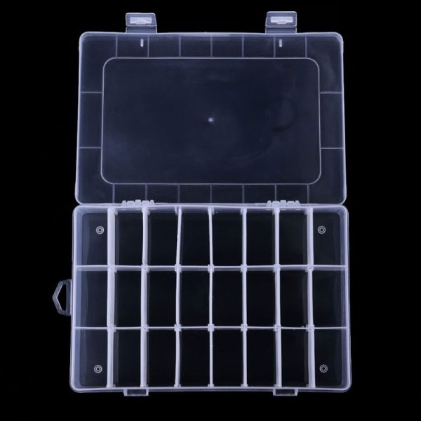 HENGJIA qt022 Twenty Four Grid Waterproof Multifunction Fishing Tool Gear Storage Transparent Fishing Tackle Box - Image 2